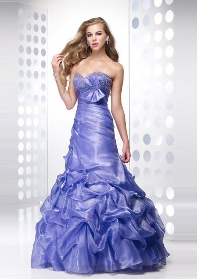 Sweetheart Neckline with Empire Waist Mermaid Purple Prom Dress ...