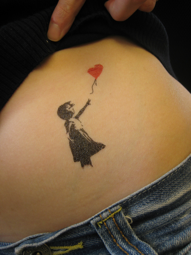Banksy Autocollant Mural -Fille Avec Ballon Cœur Autocollant Mural