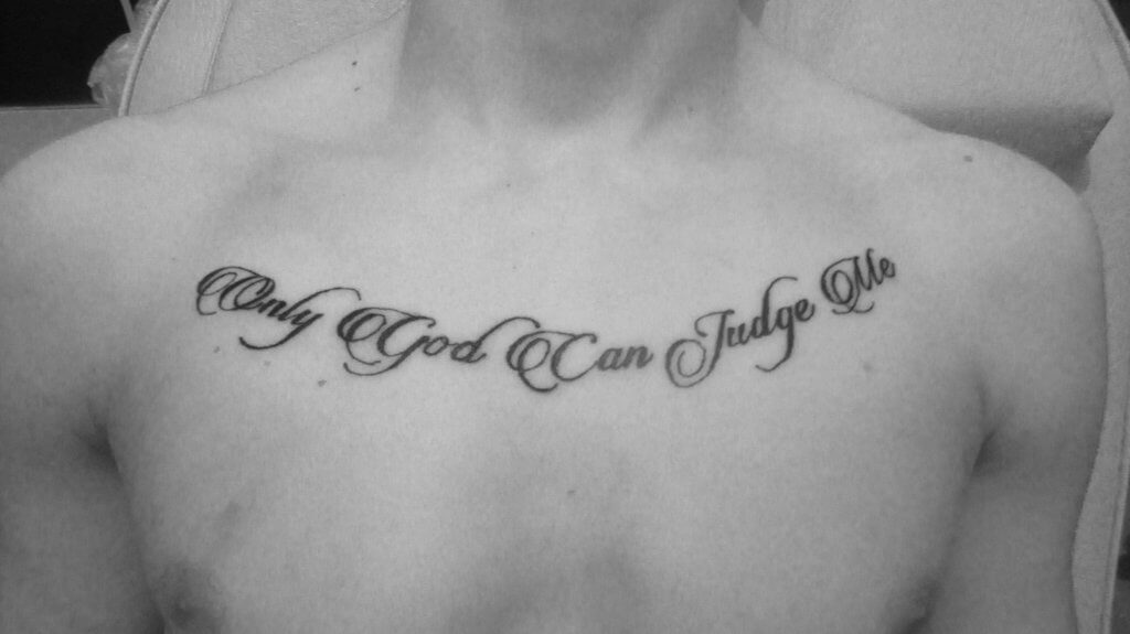 Only god can judge me эскиз тату