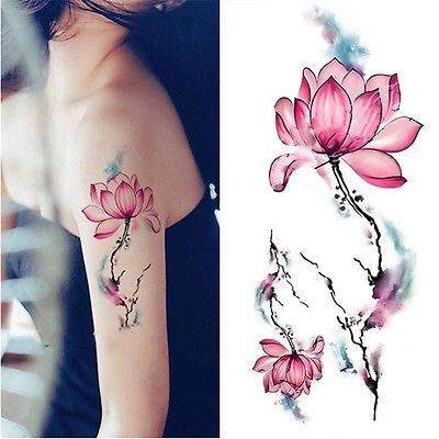 Watercolor Flower Tattoo