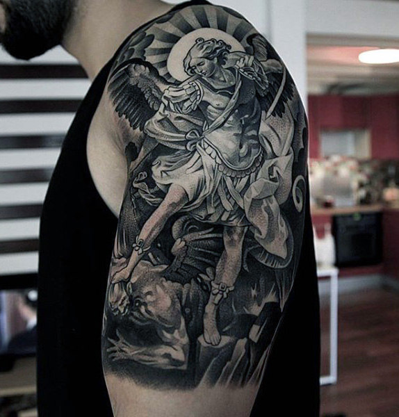 Angel Devil Shoulder Tattoos Angel And Devil On Shoulder Tattoos