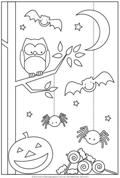 30+ Free Printable Cute Halloween Drawings-Coloring Pictures ...