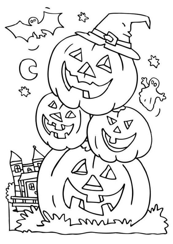 30+ Free Printable Cute Halloween Drawings-Coloring Pictures