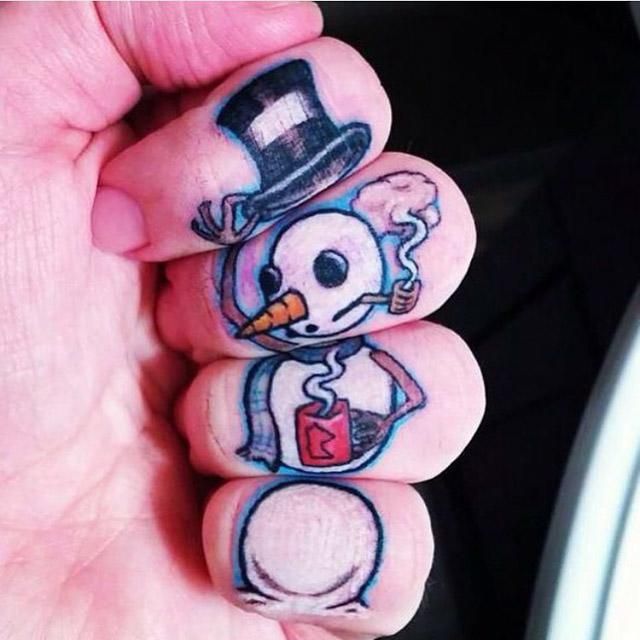 25 Best Snowman Tattoo Ideas