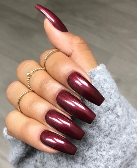 25 Cute Long Coffin Nail Designs
