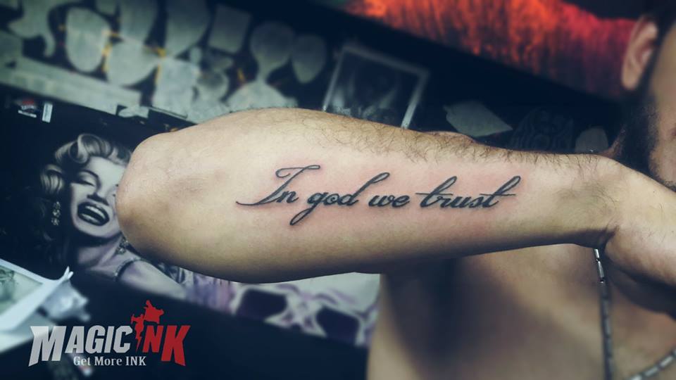 In God We Trust Tattoo.