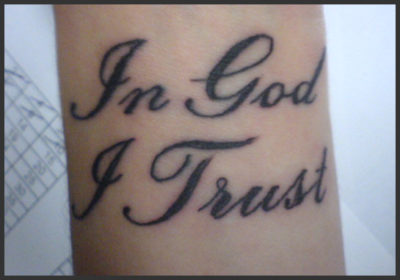 in god i trust wrist tattoo – EntertainmentMesh