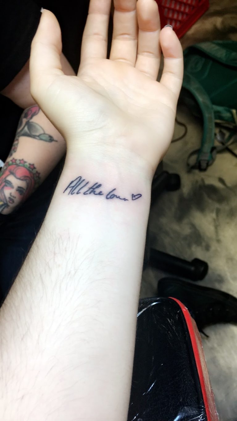 25+ Cute Love Tattoo Design Ideas on Wrist