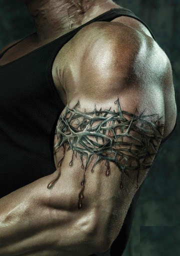 barbed wire bicep tattoo design for men – EntertainmentMesh