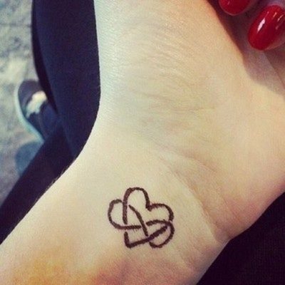 infinity heart outlined tattoo on wrist – EntertainmentMesh