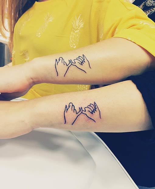 pinky swear tattoo symbol ideas for best friends