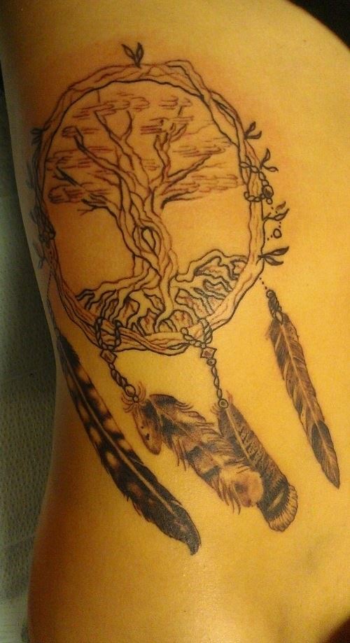bodhi tree tree of life dreamcatcher tattoo