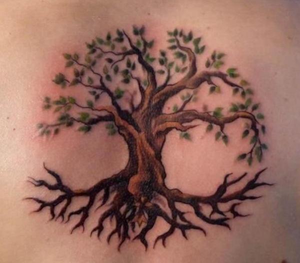 simple celtic tree of life-bodhi tree tattoo