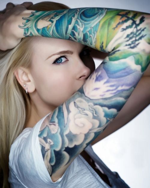 female full sleeve tattoo ideas