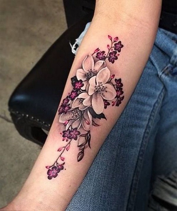 30 Delicate Forearm Flower Tattoo Designs & Ideas – EntertainmentMesh