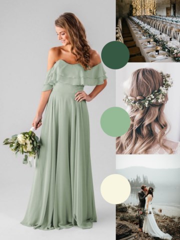 sage green brides wedding dress color ideas for 2019
