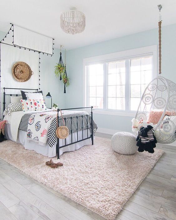 girls bedroom decorating ideas with chic and rugs