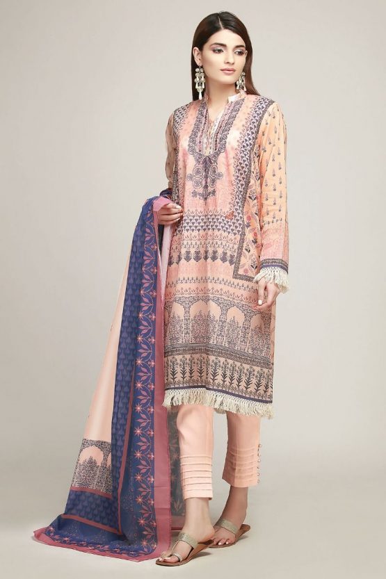 khaadi peach color lawns for 2019