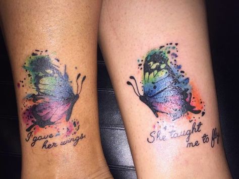 matching mother and daughter tattoo