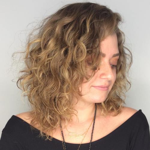 curly layered medium haircut