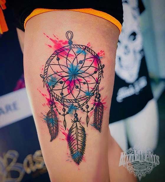 dream catcher tattoo ideas for females