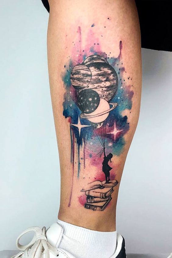 galaxy tattoo ideas for females