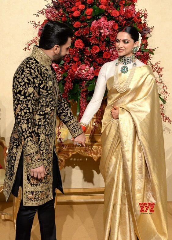 Deepika Padukone in Golden Saree