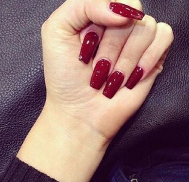 Ruby red nails