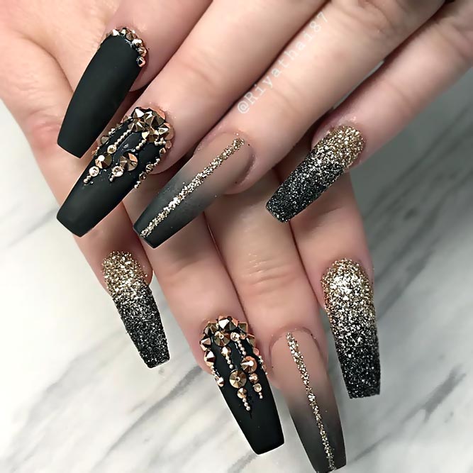 30 Pretty Nail Designs With Diamonds To Be Trendy In 2019