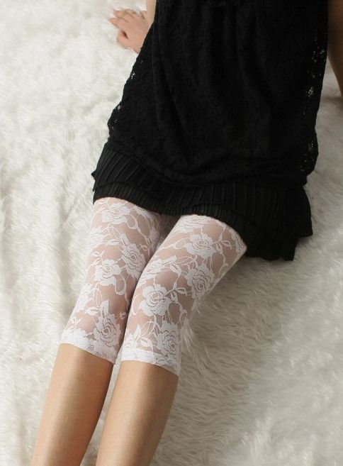 floral lace tights