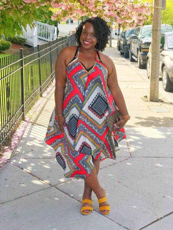 plus size African women printed summer outfits