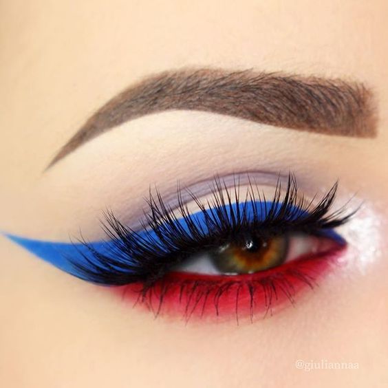 happy fourth of july eye makeup