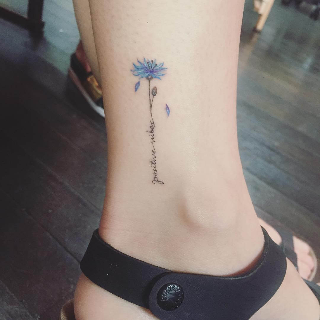 25+ Wonderful Cornflower Tattoo Designs for Men and Women