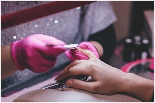 getting nails done