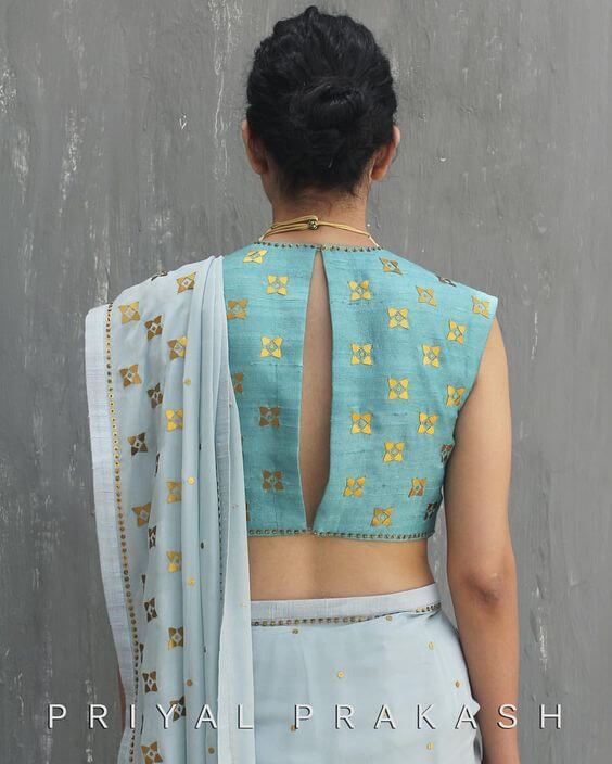 latest blouse back design 2019