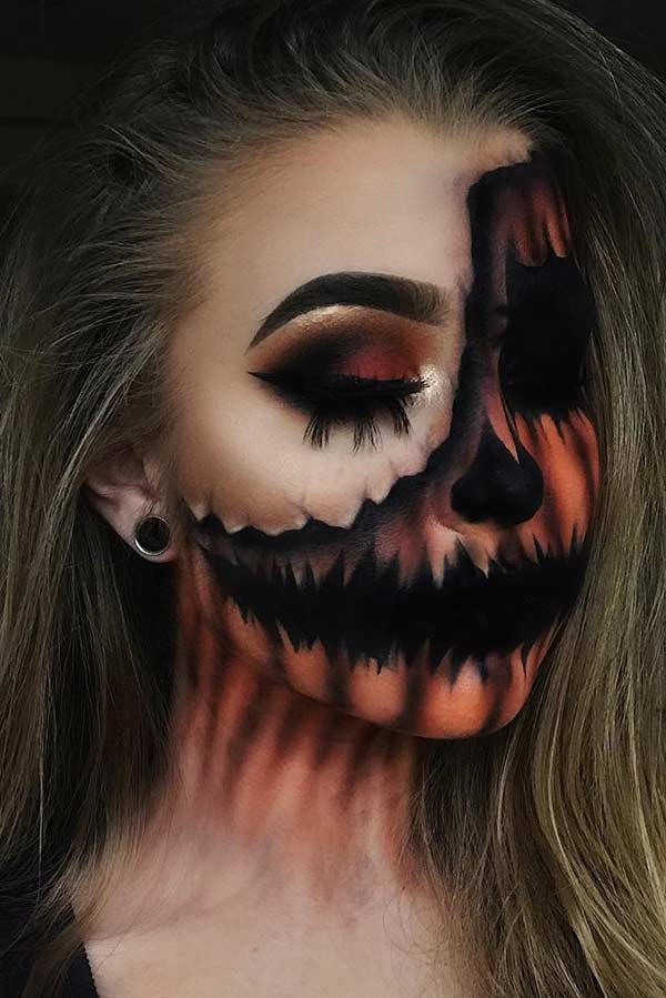 8 Scary Pumpkin Makeup Ideas For Halloween EntertainmentMesh