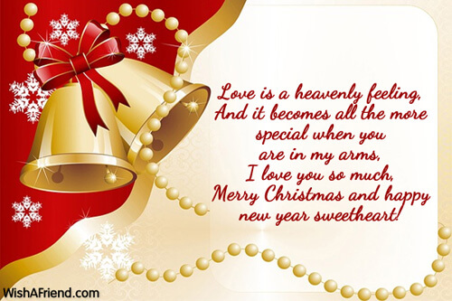 merry christmas and happy new year messages for sweetheart