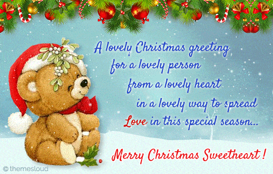 merry christmas animated images for sweetheart