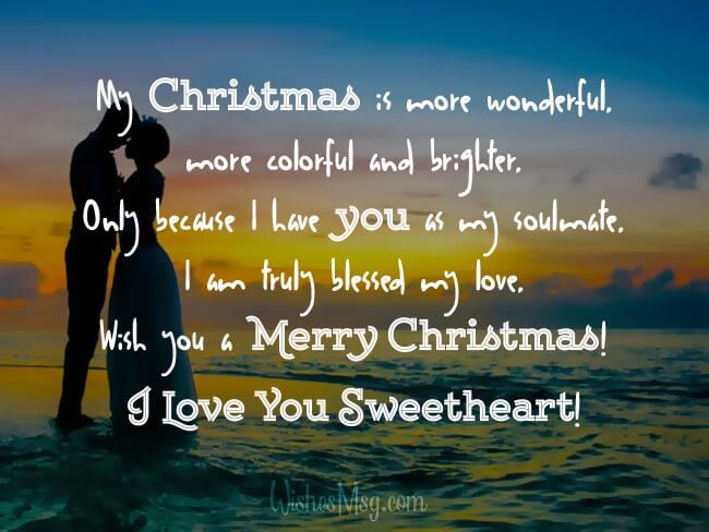 merry christmas sweetheart images with love quotes