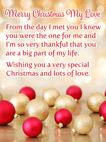 merry christmas wishes for love