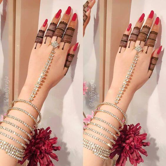 simple ring design mehndi styles for fingers