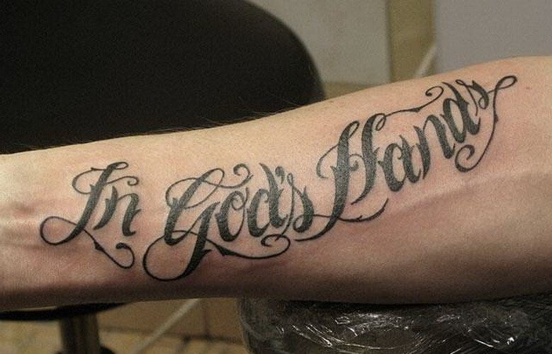 in gods hands tattoo