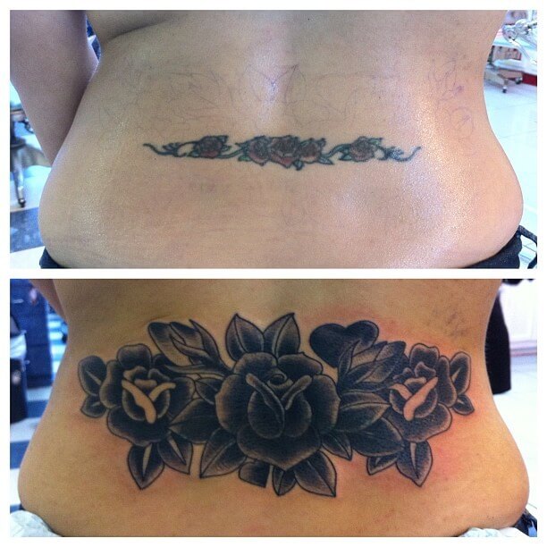 19 Best Lower Back Tattoo Cover Ups Design Ideas.