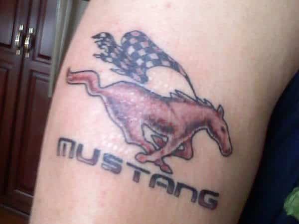 red ford mustang tattoo picture