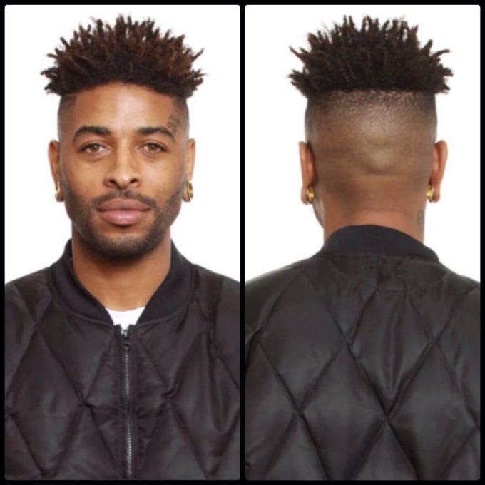 bald fade dreads with beard