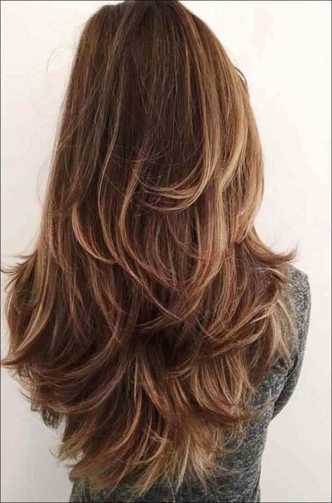 layered haircut in long hair