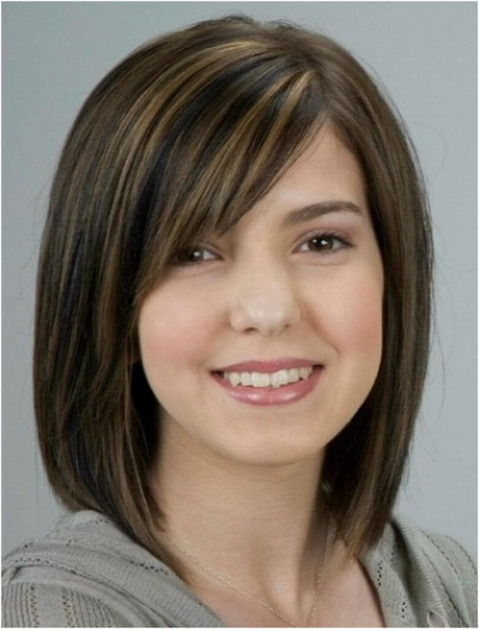 short haircut side swept bangs