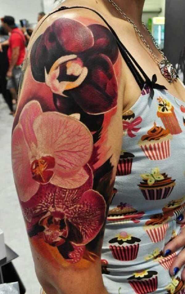 65+ Orchid Flower Tattoo Designs with Meaning EntertainmentMesh