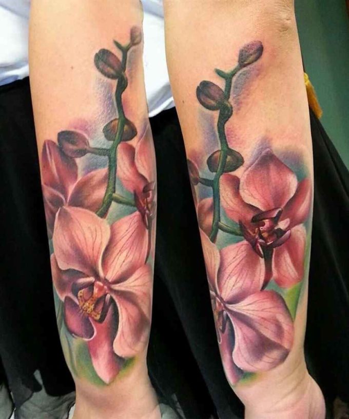 65+ Orchid Flower Tattoo Designs with Meaning EntertainmentMesh