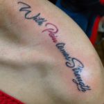 with pain comes strength tattoo